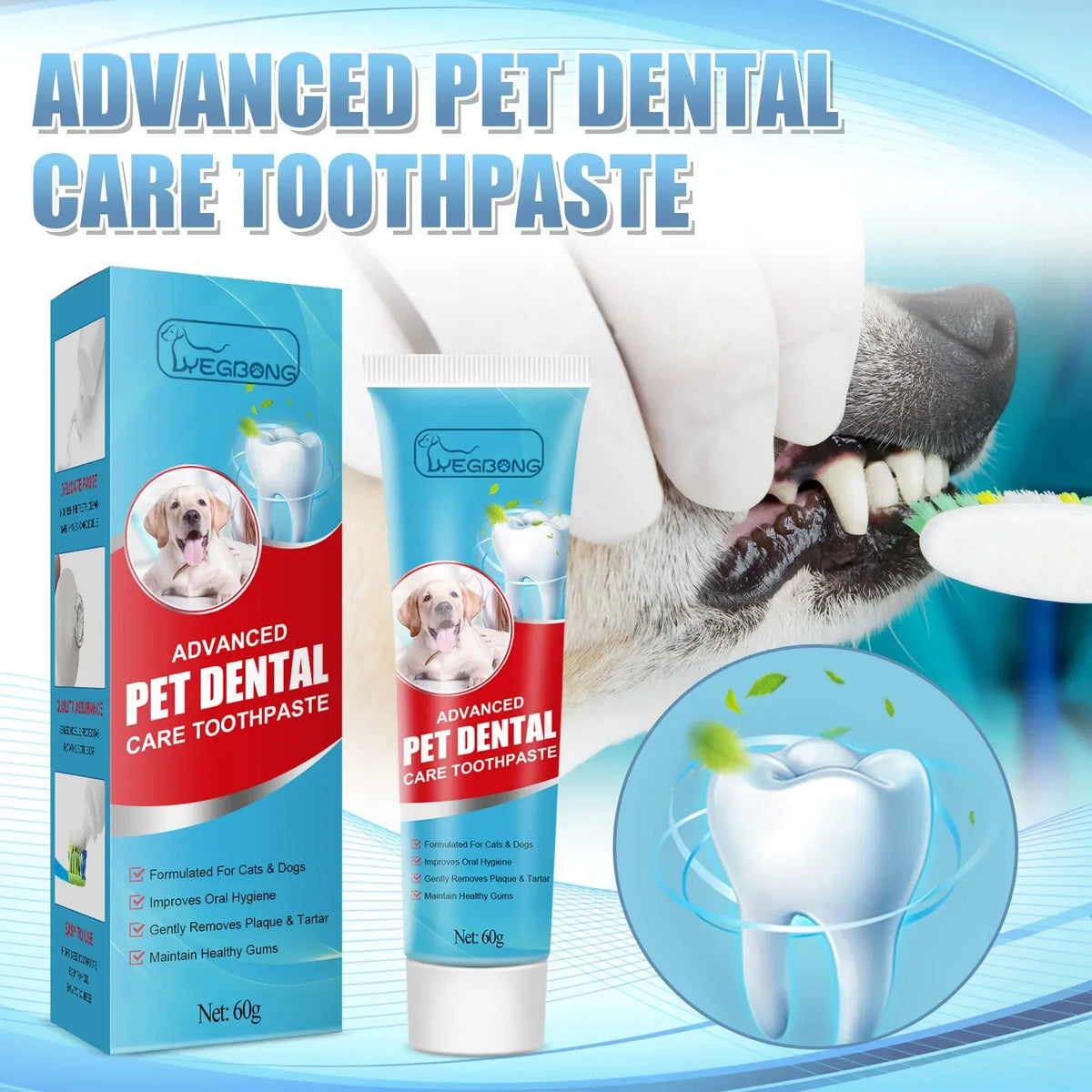 Dentifrice pour Chien et Chat — Haleine Fraîche